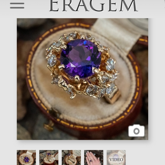 ๐14K Amethyst and diamond ring๐ - Picture 15 of 16